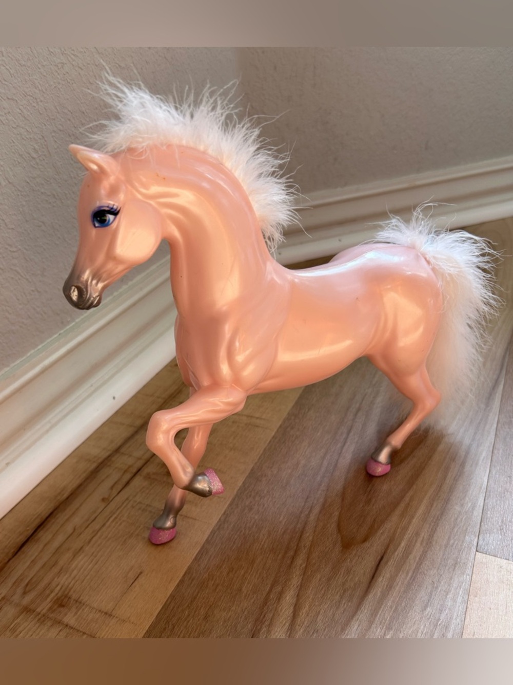 Barbie in the Nutcracker Marzipan Horse 2003 Fantasy Tales Pink Pony Fuzzy Mane